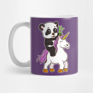 Panda Riding Unicorn Cute Magical Mug